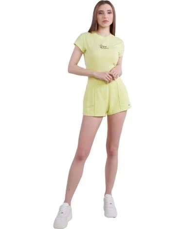 TOMMY JEANS FLEECE-SHORTS MIT LOGO FÜR DAMEN VON TOMMY JEANS AMARILLO