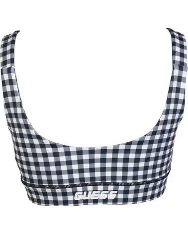 GUESS TOP GUESS FEMME À CARREAUX AVEC LACETS MULTICOLOR