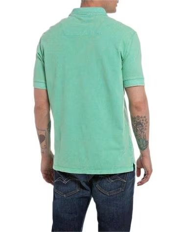 REPLAY REPLAY HERREN-POLOSHIRT MIT KURZEN ÄRMELN VERDE