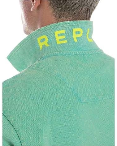 REPLAY REPLAY HERREN-POLOSHIRT MIT KURZEN ÄRMELN VERDE