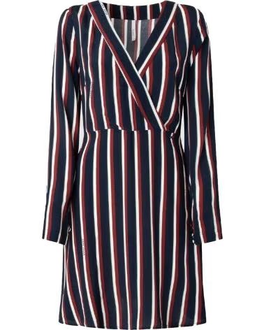 PEPE JEANS VESTITO A PORTAFOGLIO A RIGHE PEPE JEANS DA DONNA MULTICOLOR