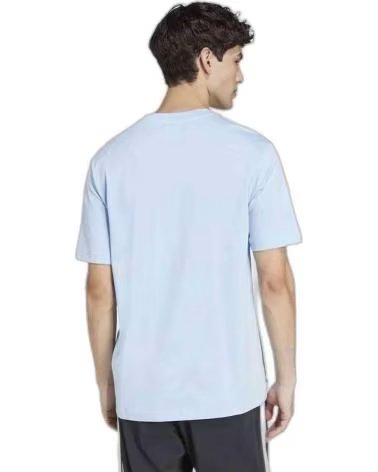 ADIDAS ESSENTIALS LOGO SHORT SLEEVE T-SHIRT BLUE AZUL