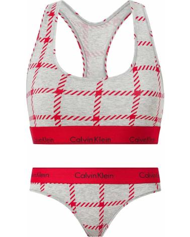 CALVIN KLEIN BIKINI COMPLETO EN PARA MUJER MENS WINDOW PANEGREY HEATHER