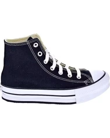 CONVERSE SCARPE TELA HIGH TOP CHUCK TAYLOR ALL STAR LIFT PLATFORM NEGRO