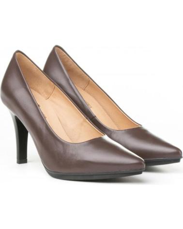 Zapatos de tacón de Mujer EVA MAÑAS SALON PIEL SOFT 1500 MARRON
