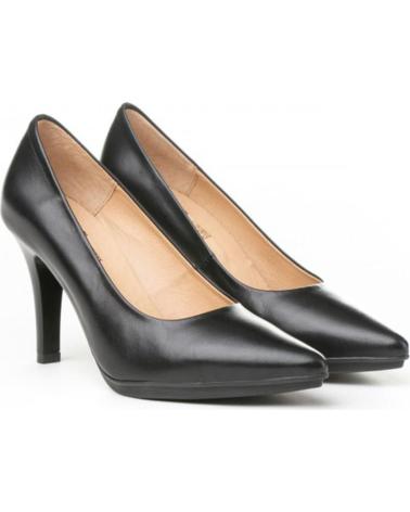 Zapatos de tacón de Mujer EVA MAÑAS SALON PIEL SOFT 1500 NEGRO