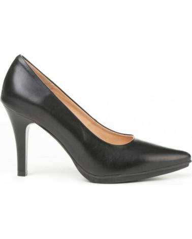 Zapatos de tacón de Mujer EVA MAÑAS SALON PIEL SOFT 1500 NEGRO