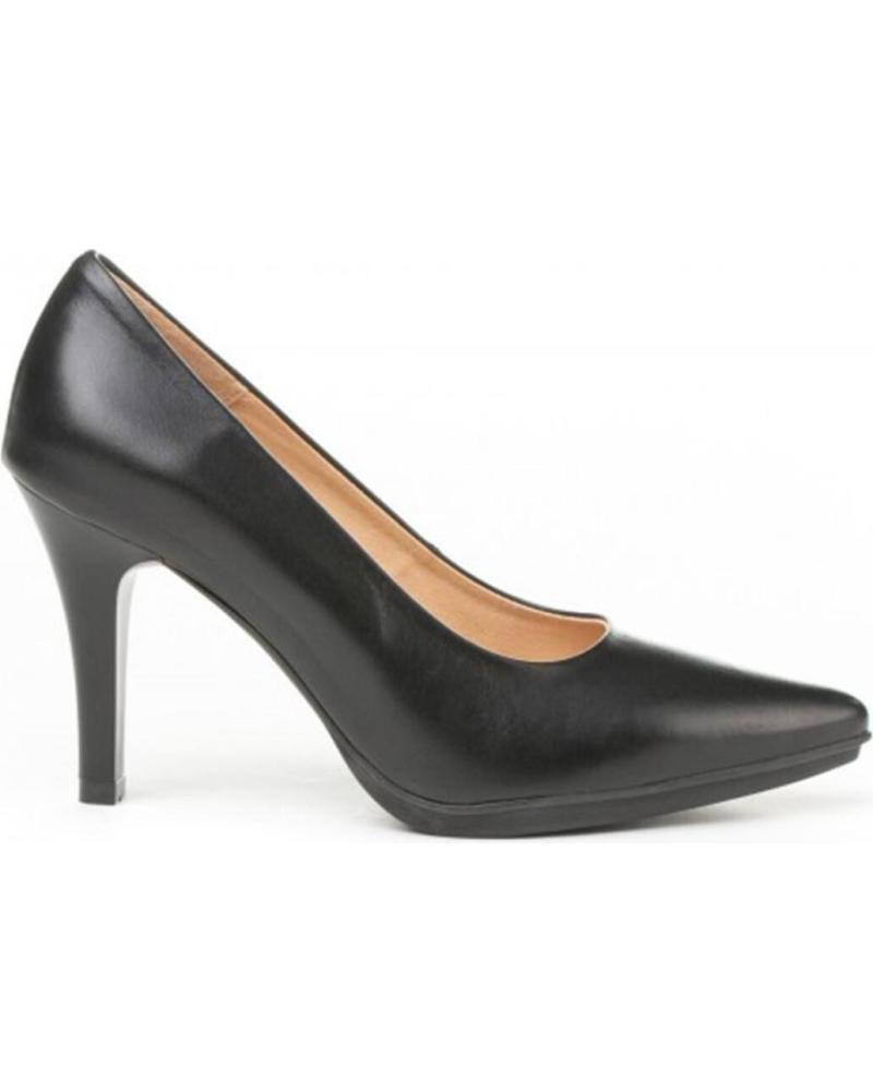 Zapatos de tacón de Mujer EVA MAÑAS SALON PIEL SOFT 1500 NEGRO