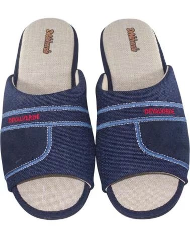 DEVALVERDE ZAPATILLA DE CASA EXTRA-CONFORT BORADADO 5000 MARINO