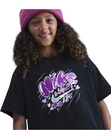 NIKE CAMISETA MANGA CORTA NINOS HV5724 NEGRO