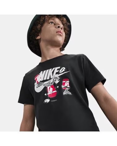 NIKE T-SHIRT NIKE HV5214 COM ESTAMPADO GRÁFICO NEGRO