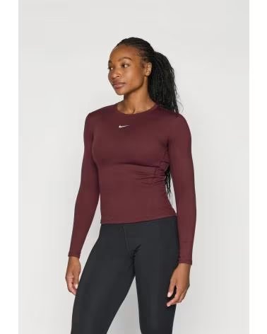 NIKE CAMISETA MUJER MANGA LARGA ONE FITTED IM9449 BURDEOS