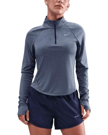 NIKE CAMISETA TEMPO DRI-FIT HV2852 CON MEDIA CREMALLERA GRIS OSCURO