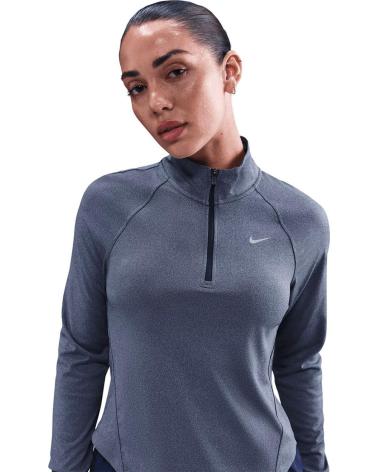 NIKE CAMISETA TEMPO DRI-FIT HV2852 CON MEDIA CREMALLERA GRIS OSCURO
