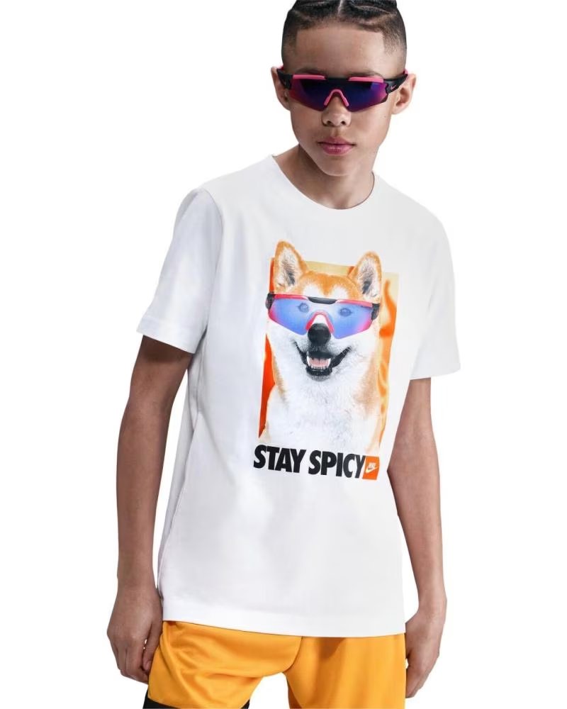NIKE CAMISETA NIKE DE MANGA CURTA HV5206 COM ESTAMPA STAY SPICY BLANCO