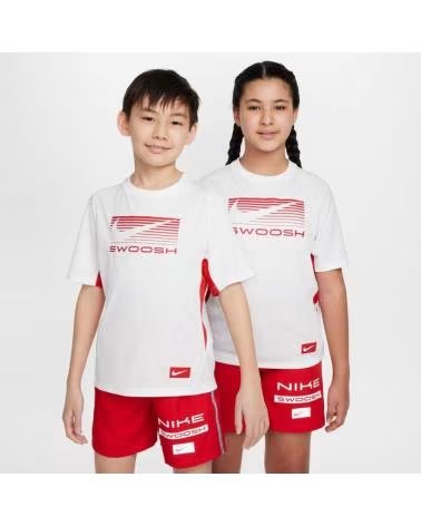 NIKE CAMISETA ESPORTIVA COM GRÁFICO SWOOSH BLANCO