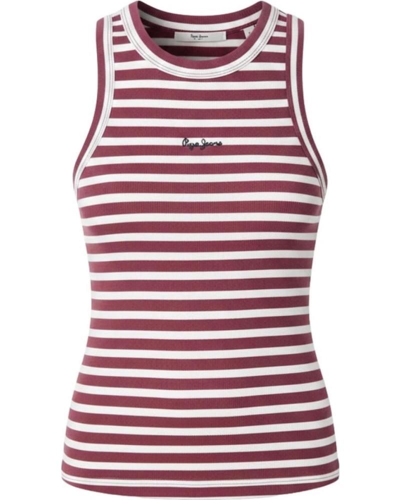 PEPE JEANS TOP DE TIRANTES ESTAMPADO A RAYAS PL5000140 ROSA