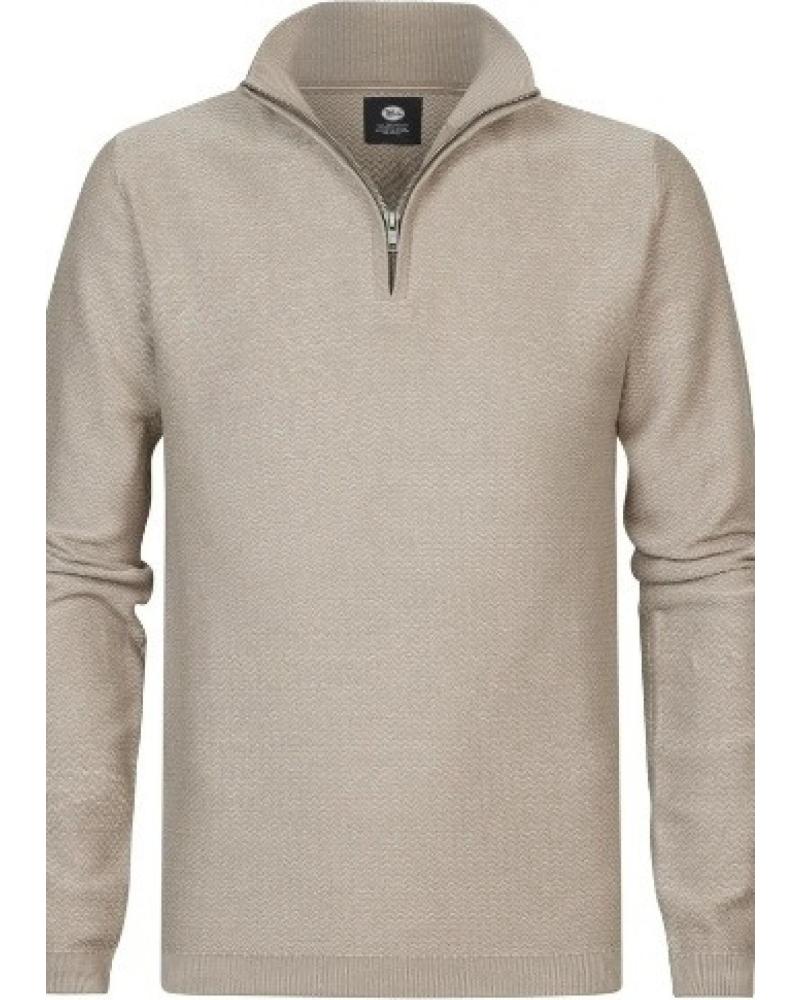 PETROL JERSEY CON CREMALLERA PETROL KWC205 BEIGE