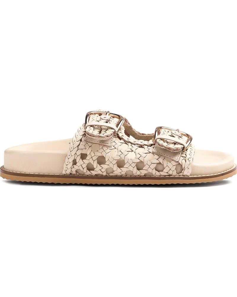 GIOSEPPO SANDALE EN CUIR TRESSÉ OGUNQUIT GIOSEPPO 79032 BLANCO