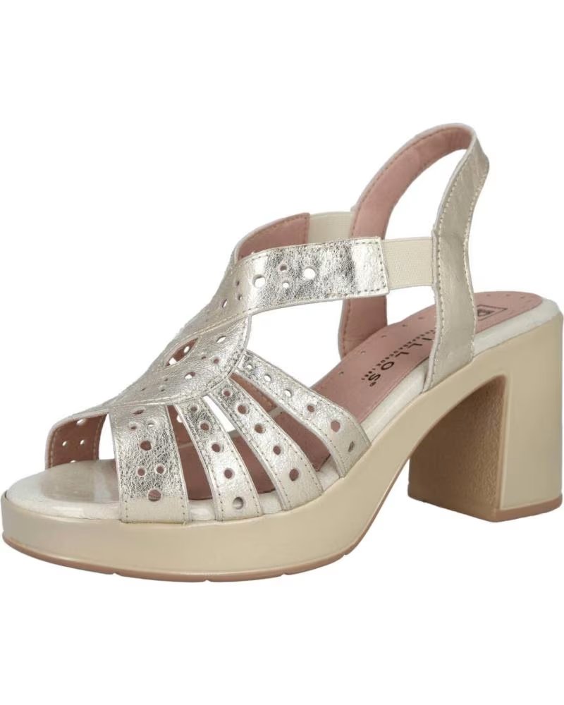 PITILLOS SANDALI CON TACCO E PLATEAU MODELLO 20323 ORO