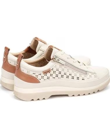 PIKOLINOS ZAPATOS PIKOLINOS 6841 CON CORDONES Y CIERRE LATERAL CREMA