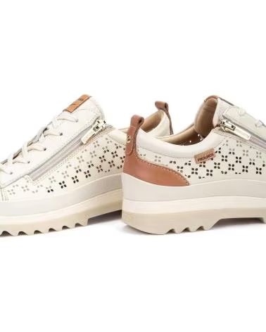 PIKOLINOS ZAPATOS PIKOLINOS 6841 CON CORDONES Y CIERRE LATERAL CREMA