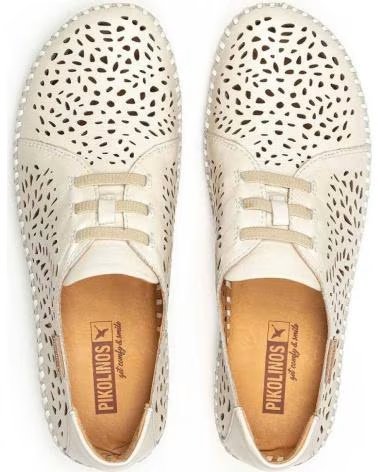 PIKOLINOS 655-4783 ZAPATOS CON CORDONES DE MUJER PIEL CREMA