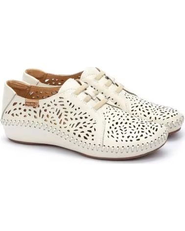 PIKOLINOS 655-4783 ZAPATOS CON CORDONES DE MUJER PIEL CREMA