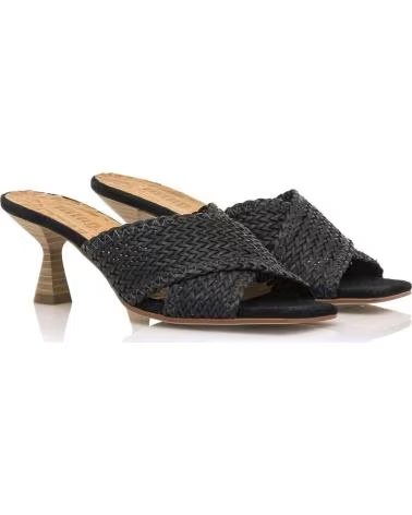 MTNG MUSTANG BLACK HEELED SANDALS FOR WOMEN NEGRO