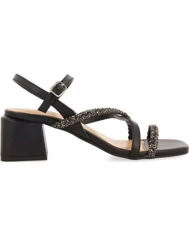 GIOSEPPO 72063 ABSATZSANDALEN MIT STRASSVERZIERTEN RIEMEN NEGRO