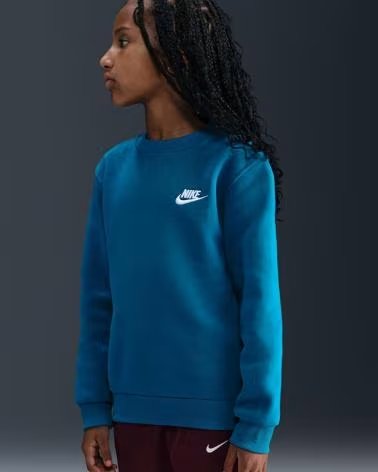 NIKE SUDADERA KIDS SPORTSWEAR CLUB FLEECE FD3006 CELESTE