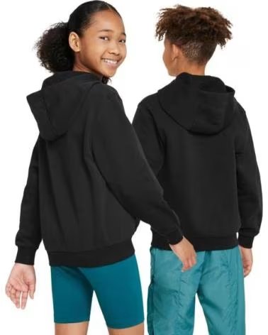 NIKE SUDADERA KIDS SPORTSWEAR FLEECE FD2988 NEGRO