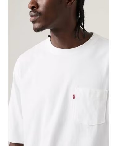 LEVIS CAMISETA DE MANGA CORTA 005OB-0000 EN BLANCO PARA HOMBRE BRIGHT WHITE