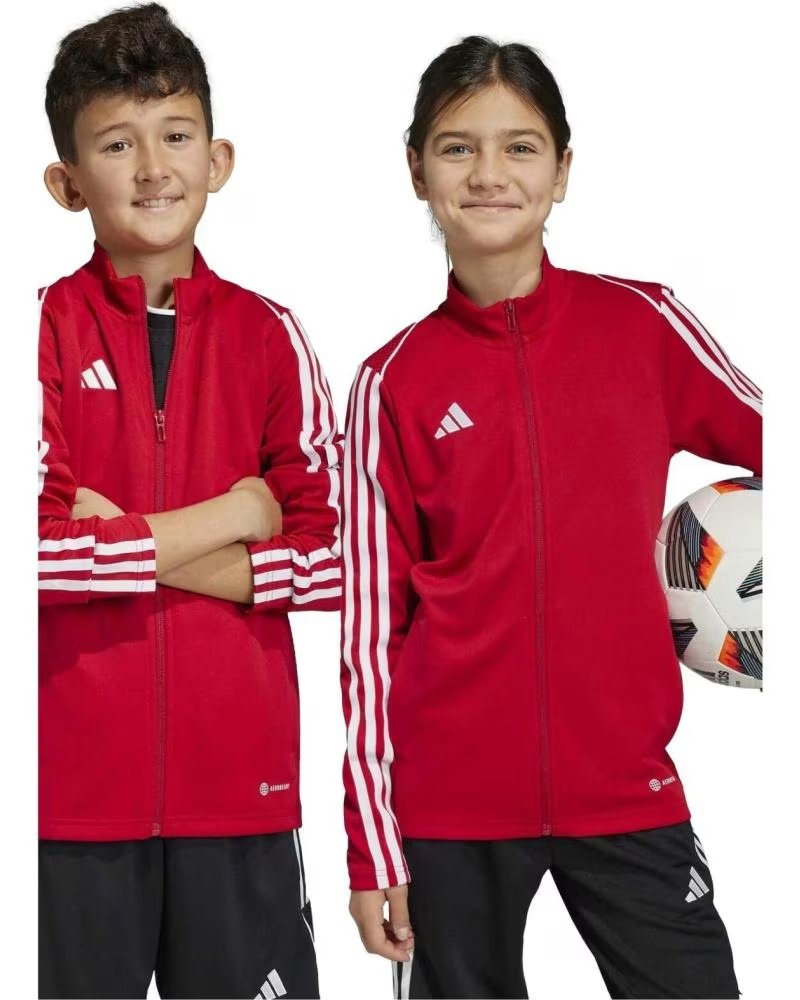 ADIDAS GIACCA SPORTIVA CON 3 STRISCE PER BAMBINI ROJO