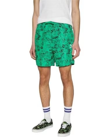PUMA PANTALONCINI SPORTIVI PUMA UOMO VERDI VERDE