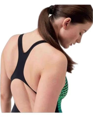 SPEEDO BAÑADOR DE NATACIÓN PARA MUJER CON DISEÑO DEGRADADO NEGRO