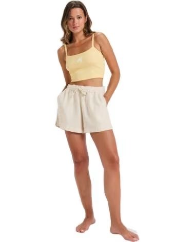 ROXY PANTALONCINI CASUAL IN LINO BEIGE