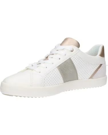 GEOX SNEAKERS GEOX D366HE D BLOMIEE BIANCO CON ZIP DORATA C1352 WHITE-OFF WHITE