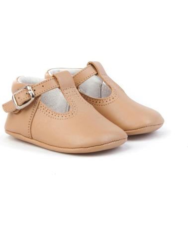 Bébé pour Garçon ANGELITOS ZAPATO PATUCO PIEL 247 CAMEL
