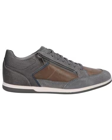 GEOX SCARPE GEOX U RENAN C9371 UOMO PELLE GRIGIO C9371 DK STONE