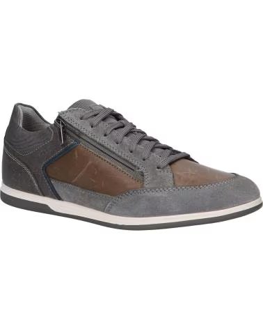 GEOX SCARPE GEOX U RENAN C9371 UOMO PELLE GRIGIO C9371 DK STONE