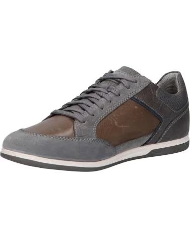 GEOX SCARPE GEOX U RENAN C9371 UOMO PELLE GRIGIO C9371 DK STONE