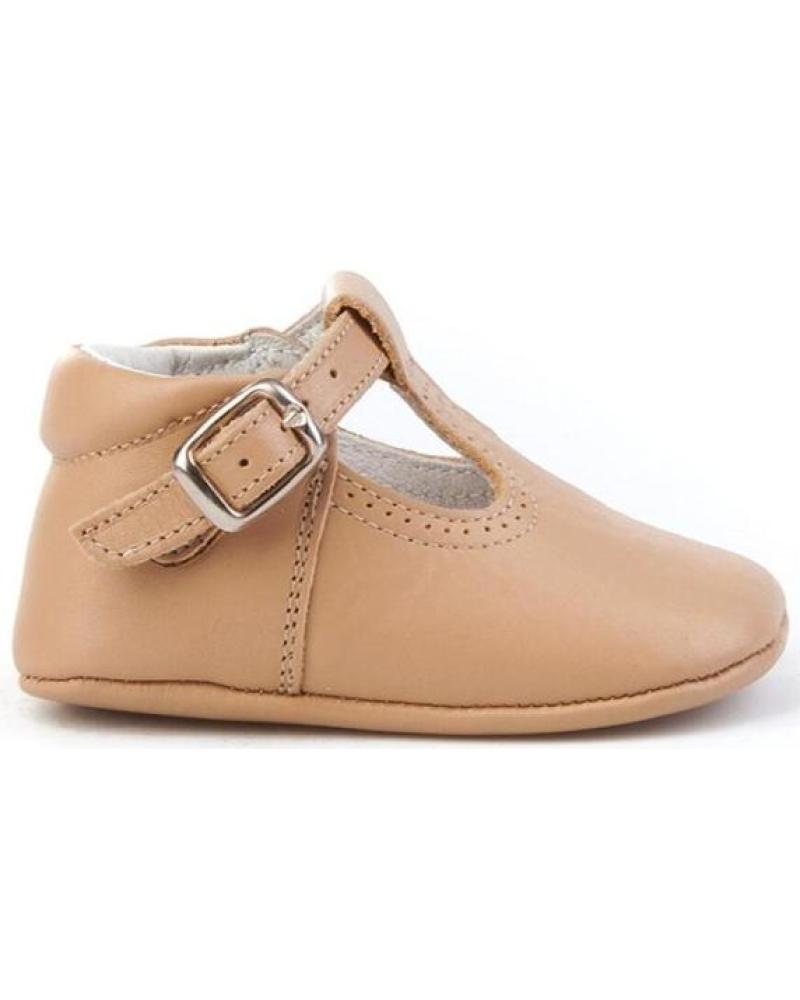 Bébé pour Garçon ANGELITOS ZAPATO PATUCO PIEL 247 CAMEL