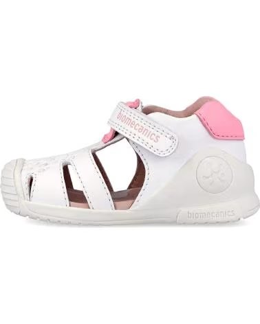 BIOMECANICS ZAPATILLAS 262105 EN BLANCO PARA BEBE C050 BL-ROSA