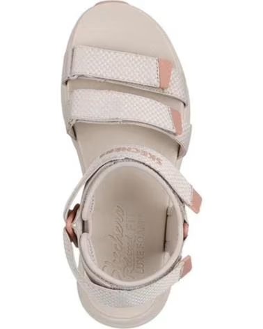 SKECHERS SANDALIAS 098-003100 EN BEIGE PARA MUJER TPE