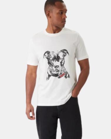 HUGO BOSS CAMISETA ESTAMPADA CON DISEÑO GRÁFICO 50553779 BLANCO