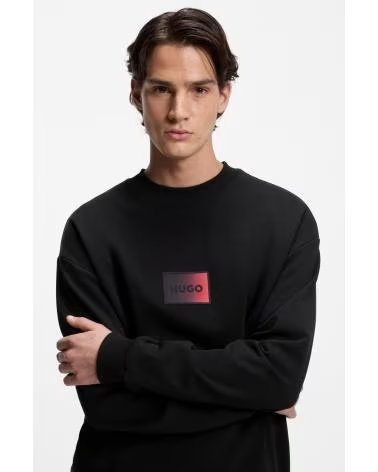 HUGO BOSS 50553134 SWEATSHIRT MIT FRONTLOGO NEGRO