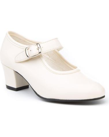 Zapatos de tacón de Mujer y Niña ANGELITOS ZAPATO FLAMENCA 302 BEIGE