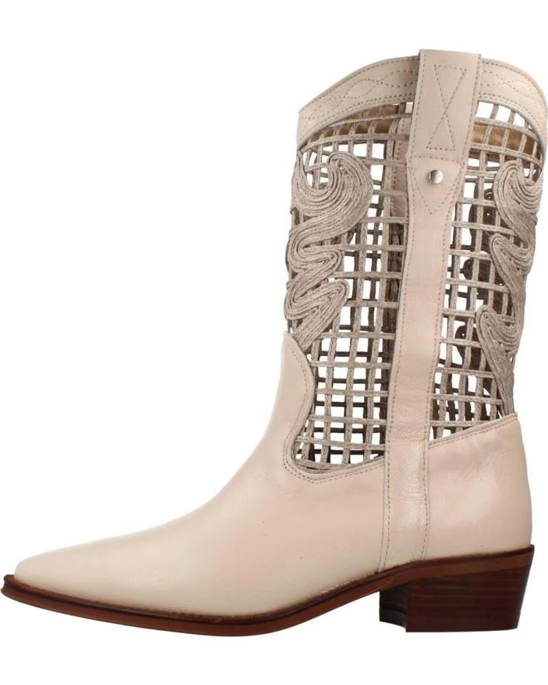 CMP CAMPAGNOLO BOTAS ESTILO CAMPERO CON DETALLE DE REJILLA METÁLICA EN TONO BEIGE