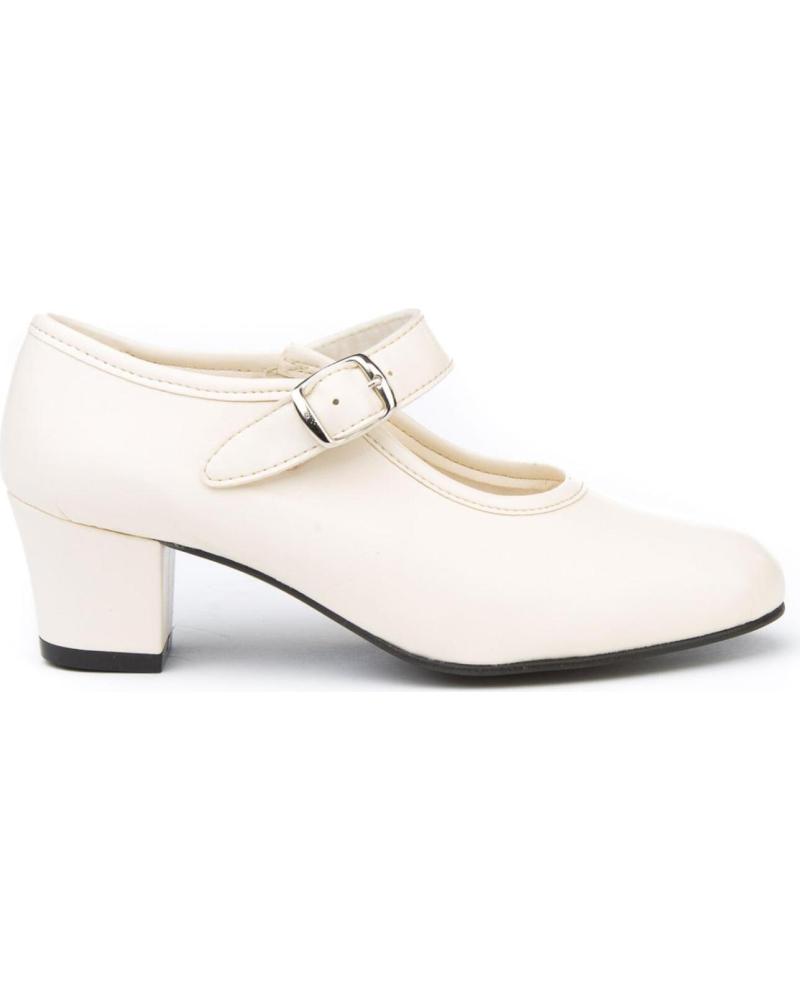 Zapatos de tacón de Mujer y Niña ANGELITOS ZAPATO FLAMENCA 302 BEIGE